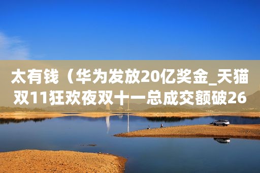 太有钱（华为发放20亿奖金_天猫双11狂欢夜双十一总成交额破2684亿）