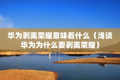 华为剥离荣耀意味着什么（浅谈华为为什么要剥离荣耀）