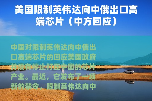 美国限制英伟达向中俄出口高端芯片（中方回应）