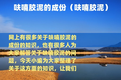 呋喃胶泥的成份（呋喃胶泥）