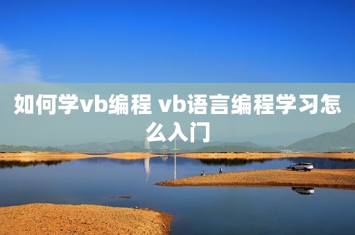 如何学vb编程 vb语言编程学习怎么入门