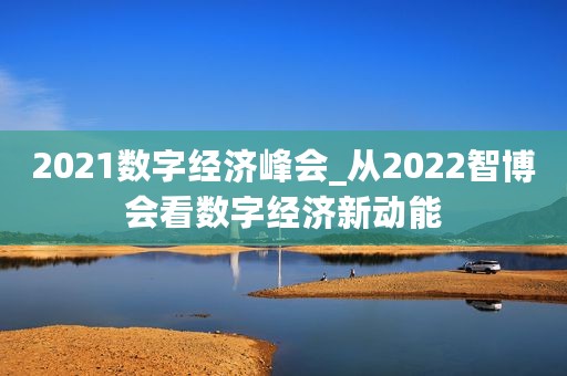 2021数字经济峰会_从2022智博会看数字经济新动能