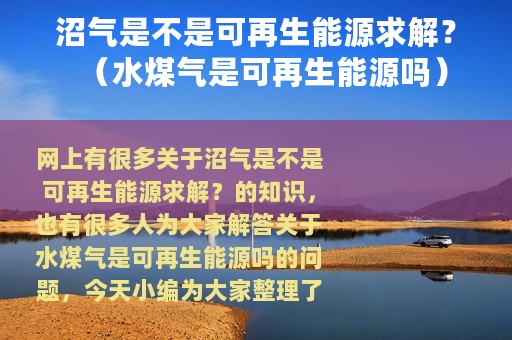 沼气是不是可再生能源求解？（水煤气是可再生能源吗）