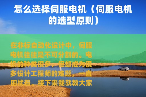 怎么选择伺服电机（伺服电机的选型原则）