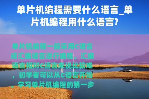 单片机编程需要什么语言_单片机编程用什么语言?