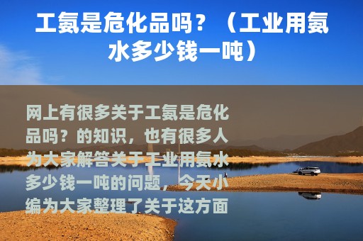 工氨是危化品吗？（工业用氨水多少钱一吨）
