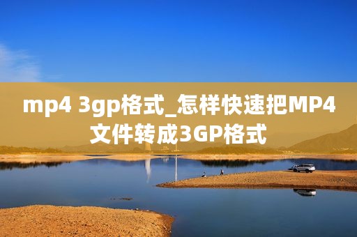 mp4 3gp格式_怎样快速把MP4文件转成3GP格式