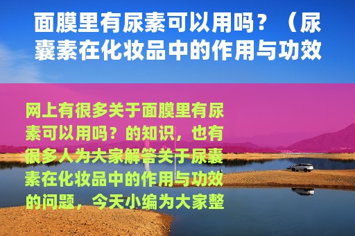 面膜里有尿素可以用吗？（尿囊素在化妆品中的作用与功效）
