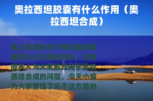 奥拉西坦胶囊有什么作用（奥拉西坦合成）