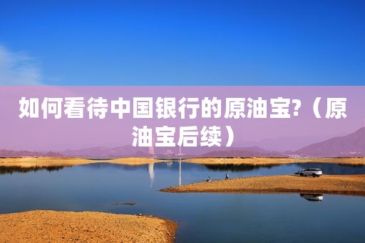 如何看待中国银行的原油宝?（原油宝后续）