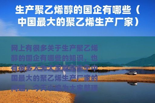 生产聚乙烯醇的国企有哪些（中国最大的聚乙烯生产厂家）