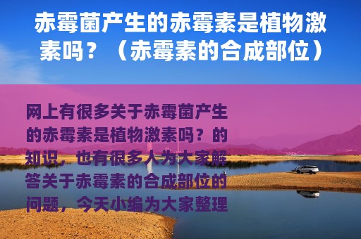 赤霉菌产生的赤霉素是植物激素吗？（赤霉素的合成部位）