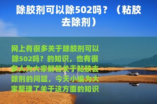除胶剂可以除502吗？（粘胶去除剂）