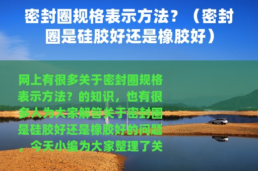 密封圈规格表示方法？（密封圈是硅胶好还是橡胶好）