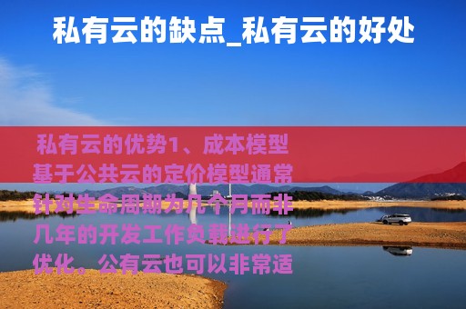 私有云的缺点_私有云的好处