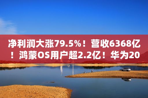 净利润大涨79.5%！营收6368亿！鸿蒙OS用户超2.2亿！华为2021年业绩三大看点