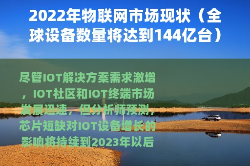 2022年物联网市场现状（全球设备数量将达到144亿台）