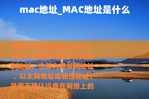 mac地址_MAC地址是什么