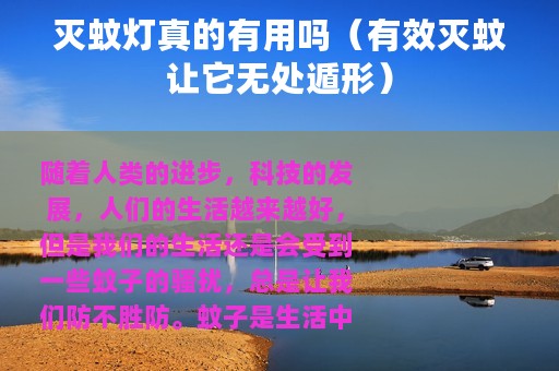 灭蚊灯真的有用吗（有效灭蚊让它无处遁形）
