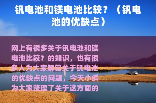 钒电池和镁电池比较？（钒电池的优缺点）