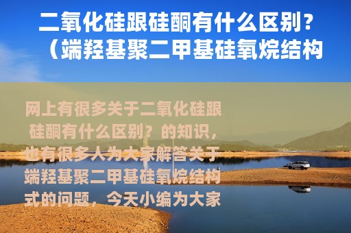 二氧化硅跟硅酮有什么区别？（端羟基聚二甲基硅氧烷结构式）