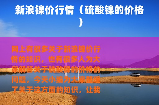 新浪镍价行情（硫酸镍的价格）