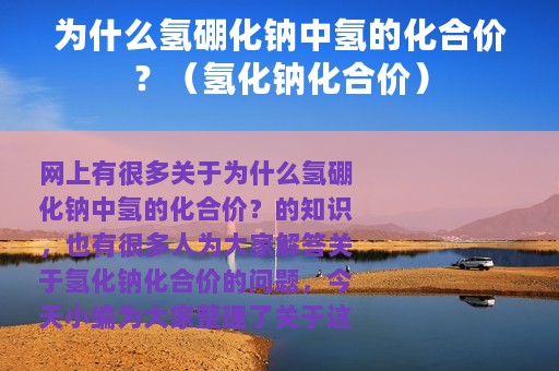 为什么氢硼化钠中氢的化合价？（氢化钠化合价）
