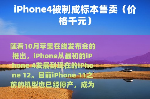 iPhone4被制成标本售卖（价格千元）
