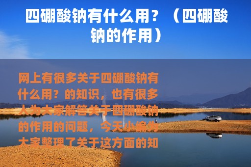 四硼酸钠有什么用？（四硼酸钠的作用）