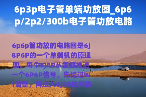 6p3p电子管单端功放图_6p6p/2p2/300b电子管功放电路图