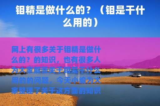 钼精是做什么的？（钼是干什么用的）