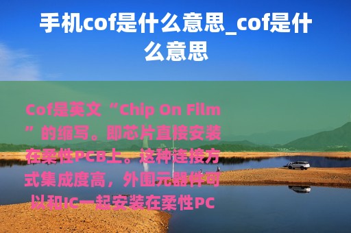 手机cof是什么意思_cof是什么意思
