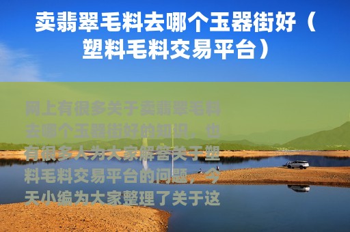 卖翡翠毛料去哪个玉器街好（塑料毛料交易平台）