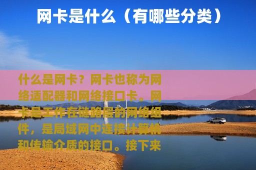 网卡是什么（有哪些分类）