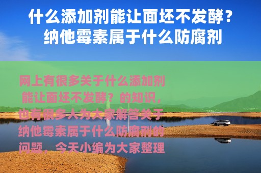 什么添加剂能让面坯不发酵？ 纳他霉素属于什么防腐剂