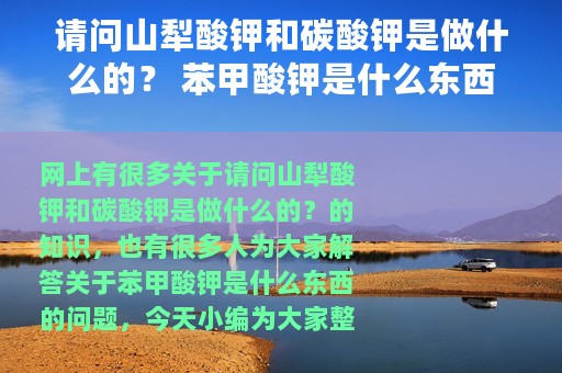 请问山犁酸钾和碳酸钾是做什么的？ 苯甲酸钾是什么东西
