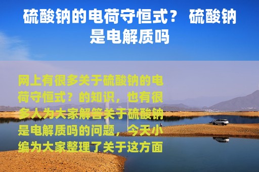 硫酸钠的电荷守恒式？ 硫酸钠是电解质吗