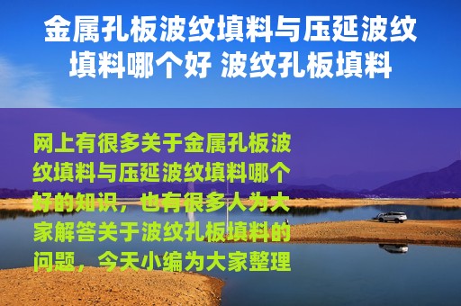 金属孔板波纹填料与压延波纹填料哪个好 波纹孔板填料