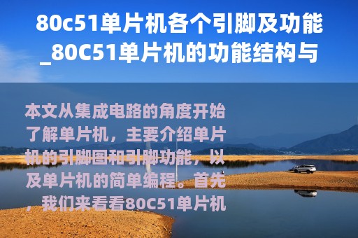 80c51单片机各个引脚及功能_80C51单片机的功能结构与引脚性能