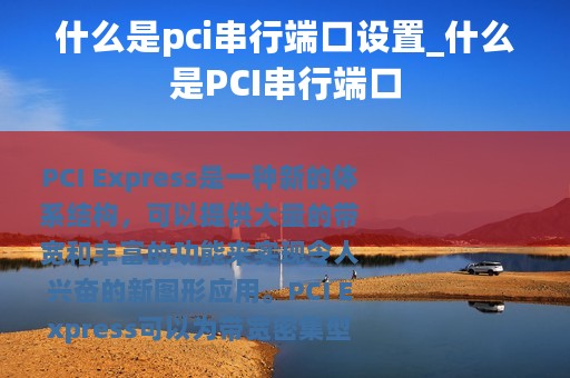 什么是pci串行端口设置_什么是PCI串行端口