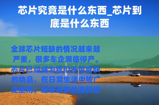 芯片究竟是什么东西_芯片到底是什么东西