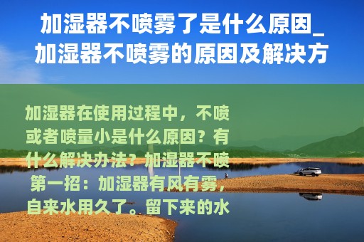 加湿器不喷雾了是什么原因_加湿器不喷雾的原因及解决方法