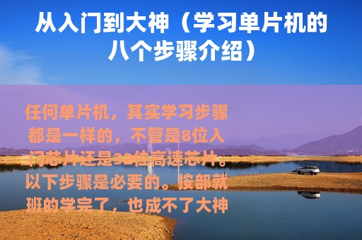 从入门到大神（学习单片机的八个步骤介绍）