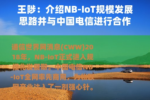 王陟：介绍NB-IoT规模发展思路并与中国电信进行合作