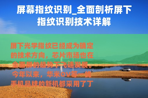 屏幕指纹识别_全面剖析屏下指纹识别技术详解