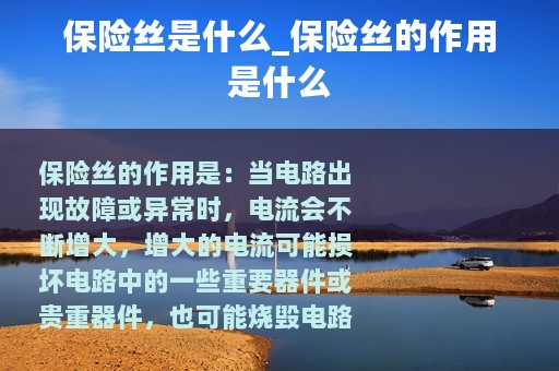 保险丝是什么_保险丝的作用是什么