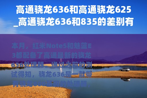 高通骁龙636和高通骁龙625_高通骁龙636和835的差别有多大