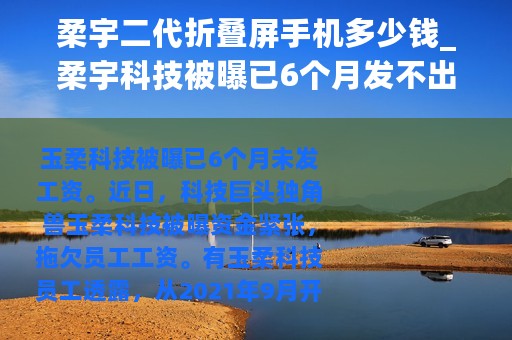 柔宇二代折叠屏手机多少钱_柔宇科技被曝已6个月发不出工资