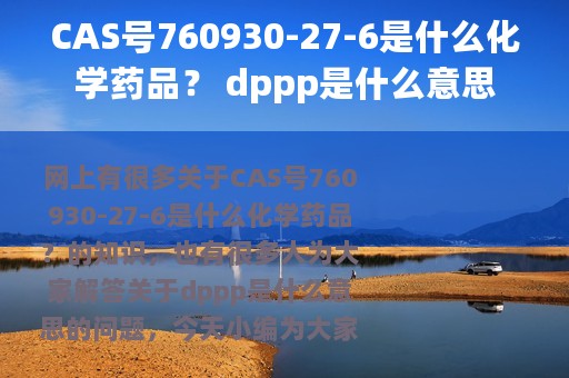 CAS号760930-27-6是什么化学药品？ dppp是什么意思