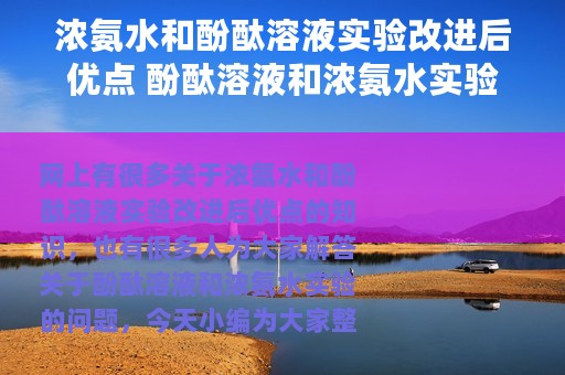 浓氨水和酚酞溶液实验改进后优点 酚酞溶液和浓氨水实验
